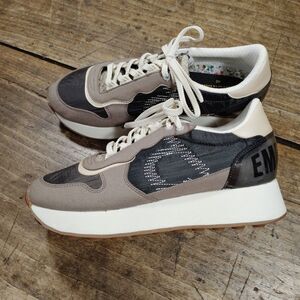 Duuo Calma High Sz 9 - 9. 5 EU40 Sneakers Vegan Eco Shoes Taupe Black EC